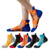 Rozzyblue 5 Pairs Cotton Cushioned Sports Ankle Socks For Men | Breathable, Stretch Fit | MultiColor, AntiOdour, AntiSlip, Sw