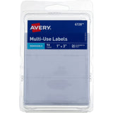 1 x 3 Rectangular Removable Label 72 Count [Set of 6]