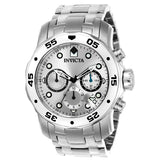 Invicta Mens 0071 Pro Diver Collection Chronograph Stainless Steel Watch