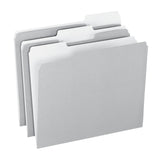 Office Depot Top Tab Color File Folders, 1/3 Cut, Letter Size, Gray, Box of 100, OD152 1/3 GRA