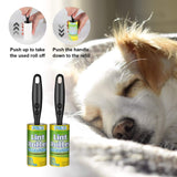 COMMEMA Lint Rollers for Pet Hair Extra Sticky, Pet Hair Remover Set Brush for Dog & Cat Hair Removal, Clothes, Furniture, 2 Han