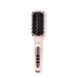 LANGE HAIR Le Vite Straightening Brush | Heated Straightener Flat Iron for Smooth, Anti Frizz Hair | DualVoltage Electric Brus