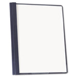Universal 57122 Clear Front Report Cover, Tang Fasteners, Letter Size, Dark Blue, 25/Box (UNV57122)