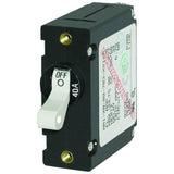 Blue Sea Systems 7226 A-Series White Toggle Circuit Breaker - Single Pole 40A