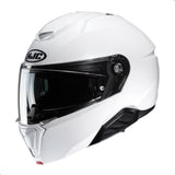 HJC i91 Solid Modular Motorcycle Helmet with HJ-33 Pinlock Shield, DOT Approved (White, X-Large)