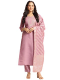 Gosriki Women'S Rayon Viscose Embroidered Straight Kurta With Pant & Dupatta (Nagari Purple-Vks01-Gs_Xxl_Purple_Xx-Large),Purple,2,B0DT7BV6HD