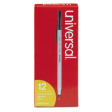 Universal 27410 Economy Ballpoint Stick OilBased Pen, Black Ink, Medium, Dozen