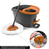 10Pack Spin Mop Replacement Heads, 100% Microfiber Spin Mop Refill for Easy Wring, 360 Degree Spinning Mop Head Replacement Comp