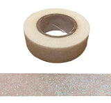 Syntego Iridescent White Glitter Washi Tape Decorative Craft Self Adhesive Stick On Sticky Glitter Trim