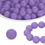 HARFINGTON 160Pcs Silicone Beads 12mm Round Rubber Focal Beads Bulk for Pens Keychain Bracelet Necklace DIY Crafts Making, Dark 
