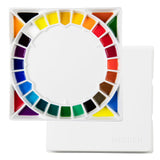 MEEDEN Ceramic Watercolor Paint Palette: Extra Large 32Well with Lid