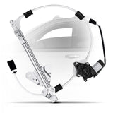 YHTAUTO Front Driver Side Power Window Regulator with 2-Pin Motor Assembly Compatible with Jeep XJ Series Cherokee 1997-2001 L6 