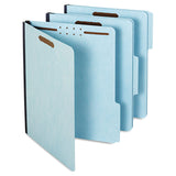 GlobeWeis Pressboard File Folder with 2 Fasteners, 2 Inch Expansion, 1/3 Tabs, Letter Size, 25Pack, Blue, (61542)