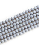 8mm Glass Beads 46PCS Glass Beads for Jewelry Making Charm Round Loose Bead for Bracelet Making Kit (Gray Glass)