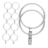 Alipis 10PCS Heavy Duty Curtain Clips with Rings Durable Sleek Roman Design for Versatile Use Inner for Home Decor