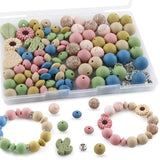 Kovict 100Pcs 12mm 15mm Sunflower Focal Silicone Beads for Keychain Bracelet Making, 8mm Rondelle Rhinestone Spacer Beads for Pe