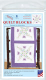 Jack Dempsey Needle Art Butterflies & Flowers Quilt Blocks, White