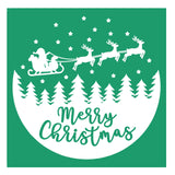 JAJADO Merry Christmas Tree Santa Sled Silk Screen Stencils Reusable Chalk Mesh Transfers Xmas Front Porch Sign Christmas Stenci