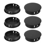 Tugermoola 6PCS Plastic Hole Plugs Black Plastic Plugs for Round Holes Filler Door Screw Hole Plugs 1-3/4