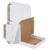 HORLIMER 12x10x2 inches Shipping Boxes Set of 25, White Corrugated Cardboard Box Literature Mailer