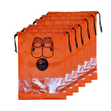 Kanushi Industries Transparent Shoe Pouch/Cover/Bag/Organizer, Set Of 6 (Orange Color)(ScWdOrg6Pc)