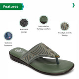 Ortho Joy Fancy Doctor Slipper For Women | Fancy Comfortable Footwear For Women,Green,8,B0BGCF8XDJ