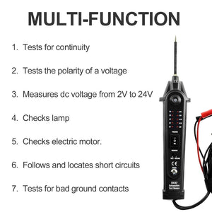 Allsun Automotive Electrical Circuit Tester Probe 2-24V Dc Pen Vehicle Power Diagnostic Tool Auto Wire Test Light Device System