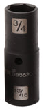 STEELMAN 1/2Inch Drive 6Point 3/4Inch x 13/16Inch ThinWall Double Ended Impact Flip Socket, Durable CorrosionResistant Ste