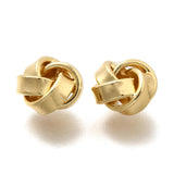 LiQunSweet 20 pcs Golden Color Knot Theme Brass Beads Real 18K Gold Plated Geometric Loose Spacer Beads for DIY Jewelry Necklace