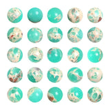 36pcs Green Imperial Jasper Beads for Jewelry Making 10mm Round Stone Beads with Snake Skin