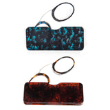 DXYXYO Armless Mini Thin Reading Glasses for Women 2 Pack Legless Nose Clip Compact Readers with Small Portable Case, 2.0 Magnif