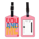 Nutcase Designer Luggage Travel Baggage Tags Set Of 2 With Name Card Inside You & Me