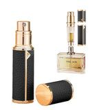 SAWOHO Travel Perfume Bottle Refillable,Perfume Travel Refillable Mini Spray Bottles Leather Cologne Dispenser, Portable Empty S