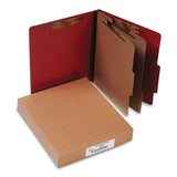Classification Folders, 3 quot; Exp,Letter,2 Partition, Earth Red