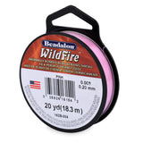 Beadalon Wildfire, 0.008 in, 0.20 mm, Break Strength 12 lb / 5.5 kg, Pink, 20 yd / 18 m