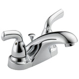Delta Faucet Foundations Centerset Bathroom Faucet, Chrome Bathroom Sink Faucet, 2 Handle Bathroom Faucet, Plastic Drain Assembl