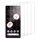 iCsapr [4 Pack Glass Screen Protector Compatible for Google Pixel 6a / Pixel 7a [9H Hardness]-HD Screen Tempered Glass, Scratch 