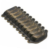 WEICHUAN 10PCS Antique Bronze Iron Drawer Knobs Pulls Handles - Vintage Kitchen Cabinets Furniture Wardrobe Medicine Pull Handle