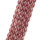 120pcs Czech 12mm Faceted Teardrop Crystal Glass Beads Burgundy Red