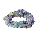 31 inches Chip Stone Loose Gemstones Beads Drilled Strand for Jewelry Making (Fluorite)