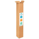 Tall Moving & Shipping Boxes 5x5x36 inches (10-Pack) - Extra Strength 200 lb vs Regular - Corrugated Cardboard Boxes for USPS/UP
