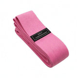 TRENDYNEST textileTextured Woven Resistance Band Sewn Sewn Label Loop Resistance Band 76Inch Rolled, Pink M Resistance