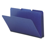 Smead 22541 Recycled Folders One Inch Expansion 1/3 Top Tab Legal Dark Blue 25/Box