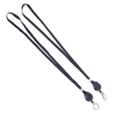Advantus 36 Lanyard With Retractable Id Reel And Badge Clip, Black, 12 Lanyards/Pack (75549)