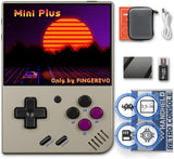 FINGEREVO Miyoo Mini Plus Handheld Game Console 3.5-inch 640*480 IPS Screen 3000mAh Miyoo-mini+ with Portable Case Retro Gray