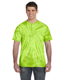 TieDye 5.4 oz., 100% Cotton TieDyed TShirtM (Spider Lime)