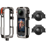 AMAZEAR Metal Protective Case for Insta360 X5 Accessories, Insta 360 X5 Multifunction Utility Frame Stronger Construction Alumin