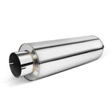 JY Performance 5 inch Muffler Diesel, Muffler 8 x 24 Body 30 Whole Length Straight Through Stainless Steel Welded On Resonator M