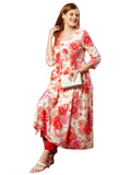 Gosriki Women'S Cotton Blend Straight Printed Kurta With Pant (Fulan Red-Nw-Gs_S_Red_Small),Red,,B0D73YWQZQ