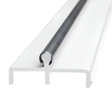 KC Hardware Sliding Door Double Track Replacement 60 Inch White Vinyl Patio Door Track - Pack of 1